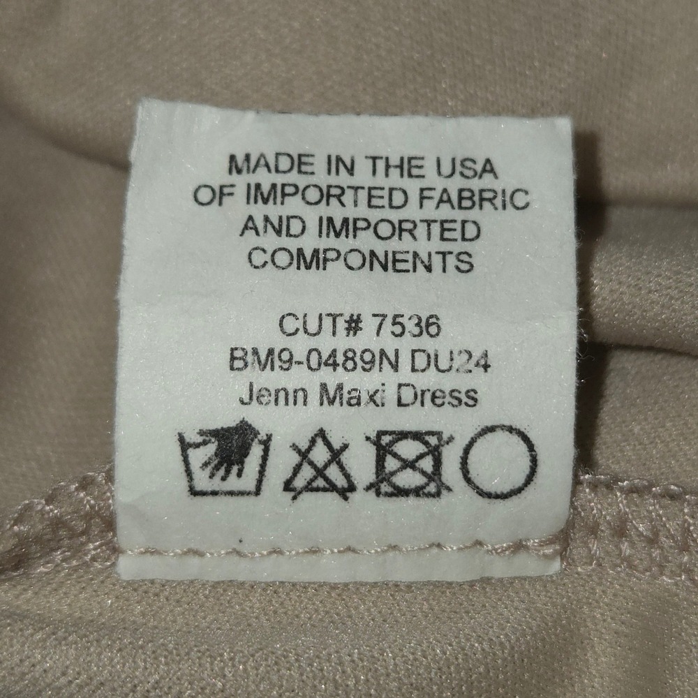 Show Me Your Mumu Jenn Maxi Dress XL Taupe Formal Minimalist Elegant Neutral - Picture 12 of 12